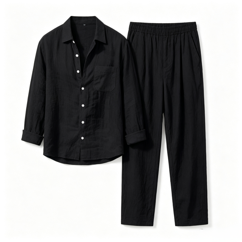 Men’s Linen Shirt and Pants Set