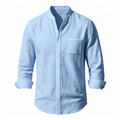 Men’s Long Sleeve Linen Casual Shirt
