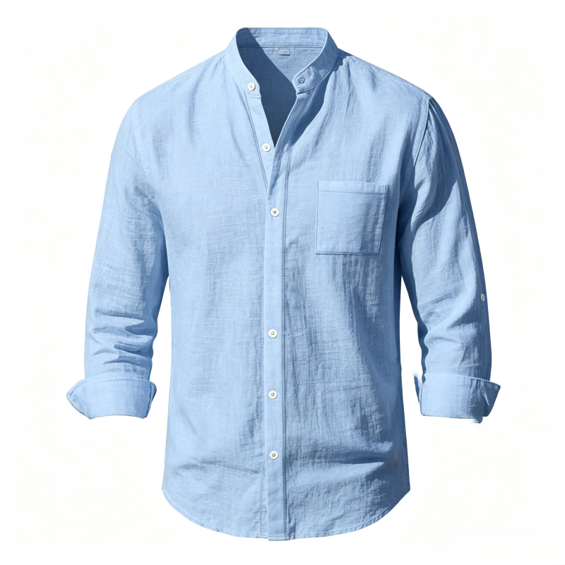 Men’s Long Sleeve Linen Casual Shirt