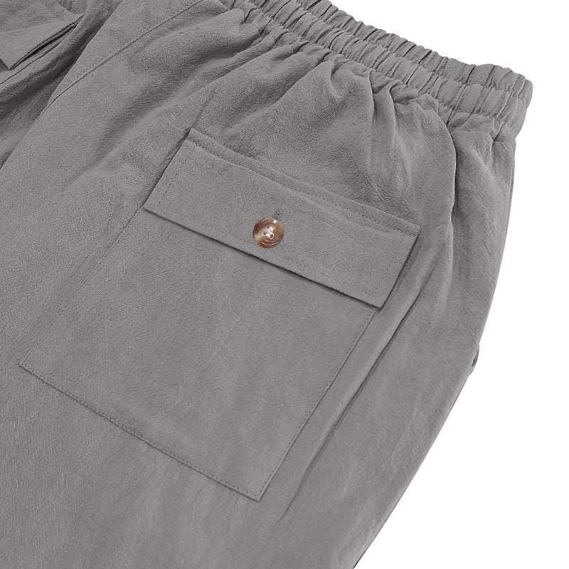 Men’s Lightweight Linen Straight-Leg Pants
