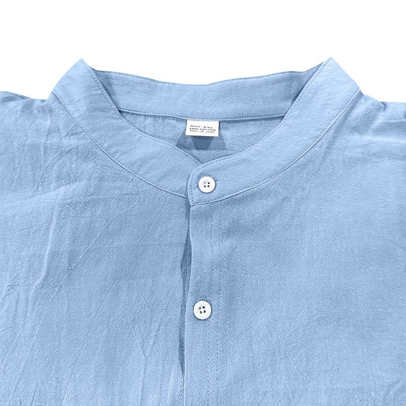 Men’s Long Sleeve Linen Casual Shirt